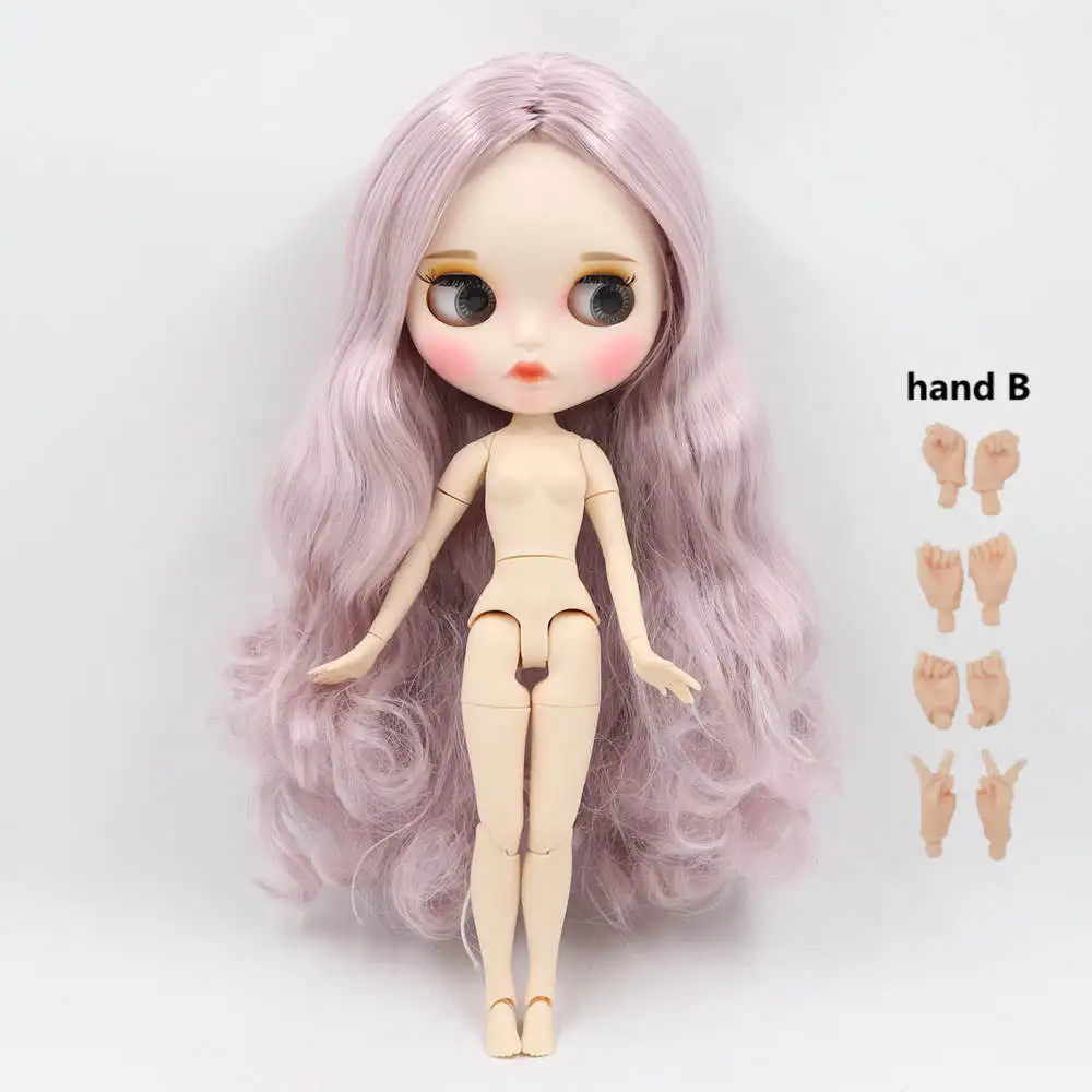 Fortune Days 1/6 bjd кукольный светильник для тела фиолетовые длинные вьющиеся волосы матовое лицо с бровями блеск для губ Нео 30 см DBS кукла Подарочная игрушка - Цвет: Зеленый
