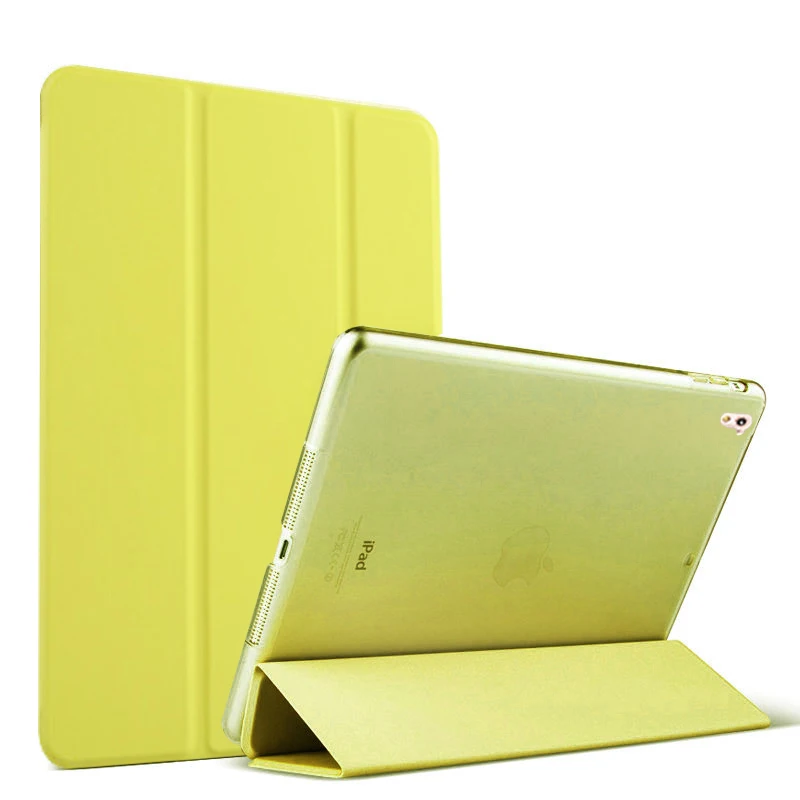 Yellow yue se 10.5 Умный чехол для IPad Air Pro 10,5 дюймов A1701'A1709 чехол, PU кожаный чехол+ PC чехол для авто сна защитный чехол - Цвет: Yellow yue se 10.5