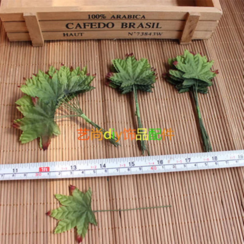 12 шт./лот искусственные Кленовые Листья Имитация нейлоновые листья эвкалипта