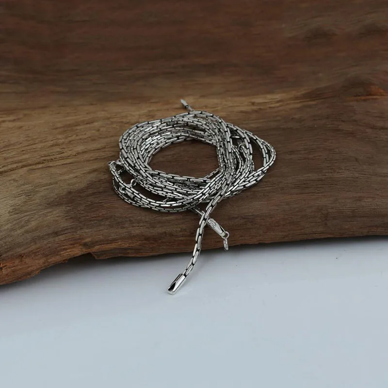 Горячая Распродажа 1 5 мм 3 квадратное бамбуковое колье винтажная цепочка 100%