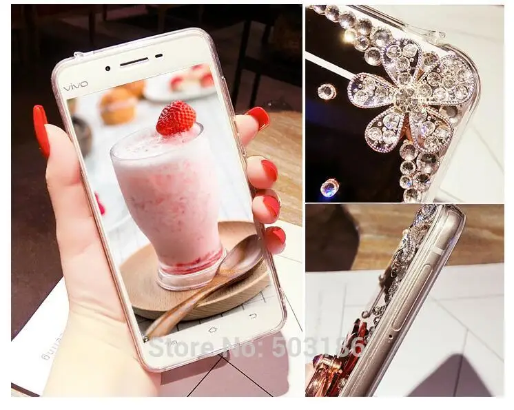 For Motorola Moto G5 G6 Plus G4 Play E5 Diamond Cover Flower Mirror Soft Rhinestone case | Мобильные телефоны и