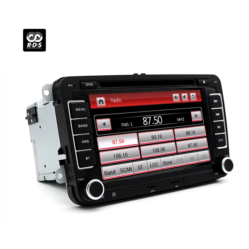Двойной автомобильный Dvd мультимедийный плеер 2 din RDS радио для VW Volkswagen Golf Polo Tiguan