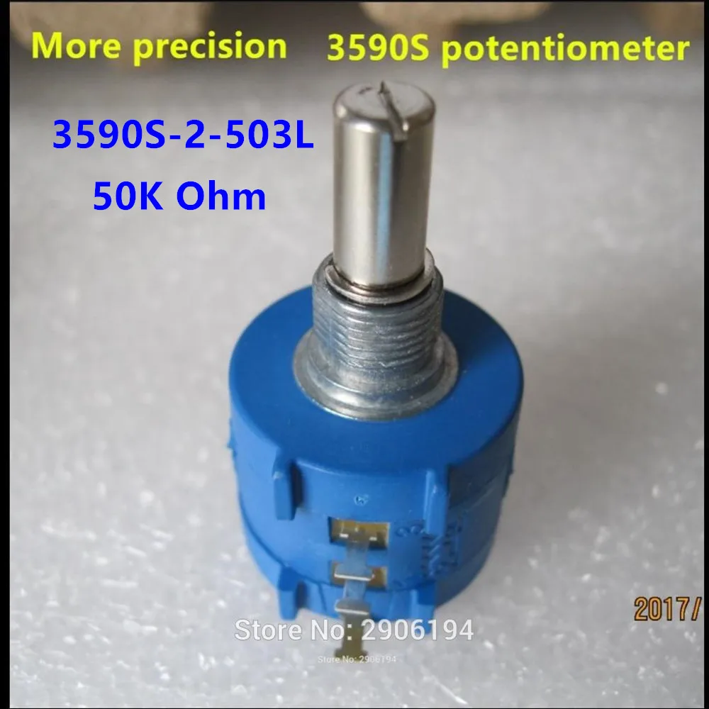 

Переключатель потенциометра 3590S-2-503L 3590s 50K, 10 колец, прецизионный регулируемый резистор, многооборотный потенциометр 3590s-2-503l