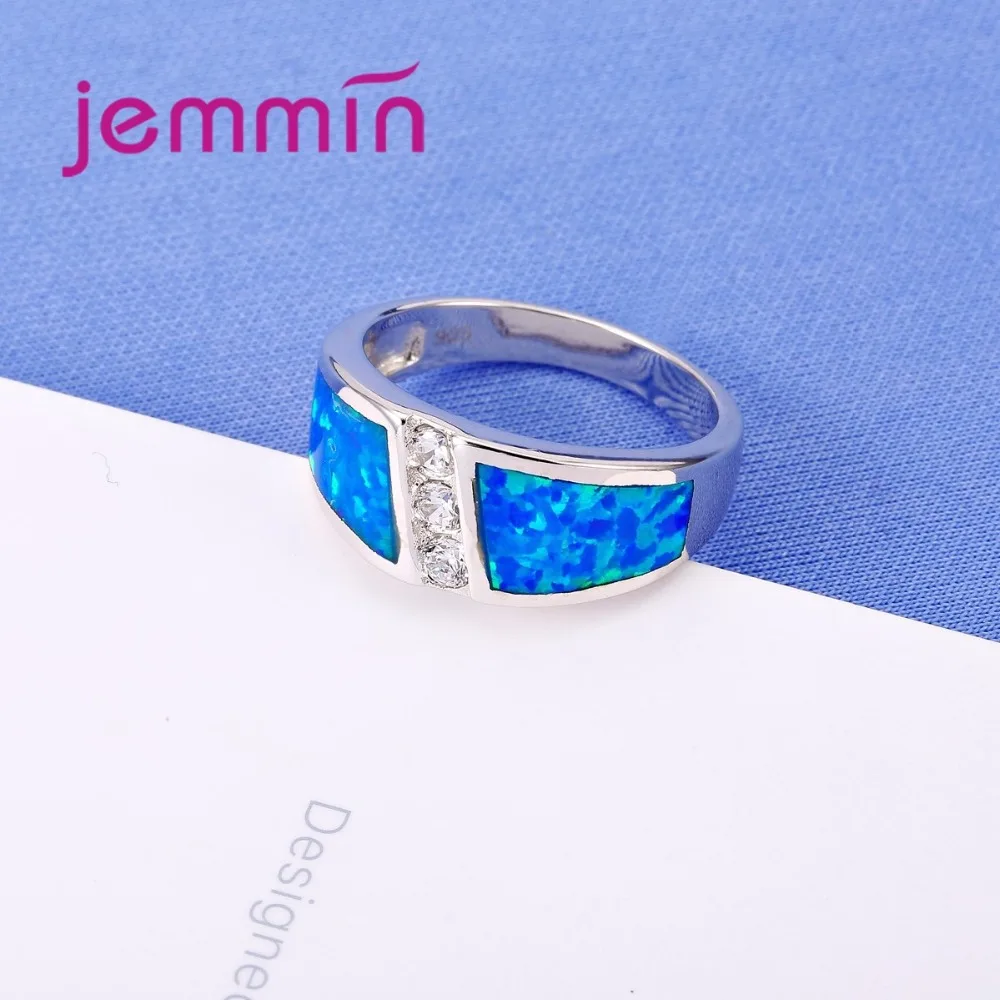 Женское кольцо Спиннер из серебра 925 пробы с голубым опалом|jewelry rings|jewelry wedding