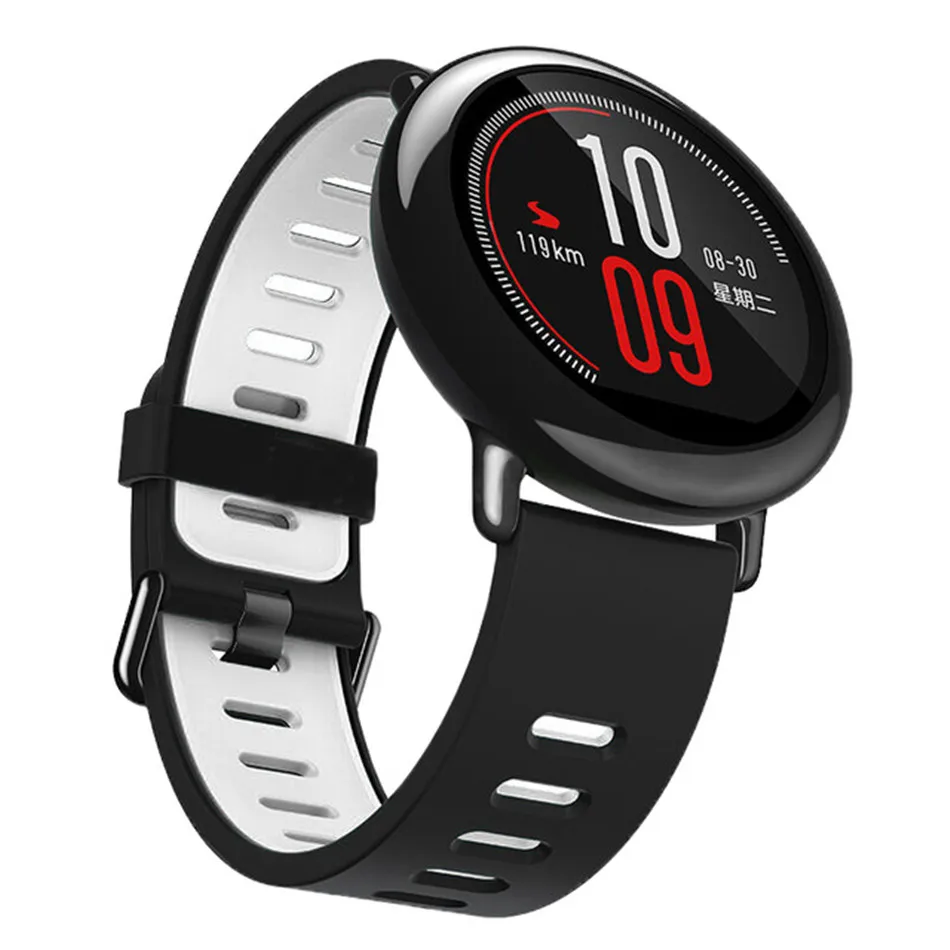 22 мм двухцветный спортивный силиконовый ремешок на запястье для Xiaomi Huami Amazfit PACE Lite