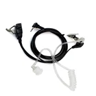 Портативная гарнитура для раций, гарнитура для портативного радиоприемника, двусторонняя радиосвязь, новая черная Скрытая акустическая гарнитура для любительского радио, наушники