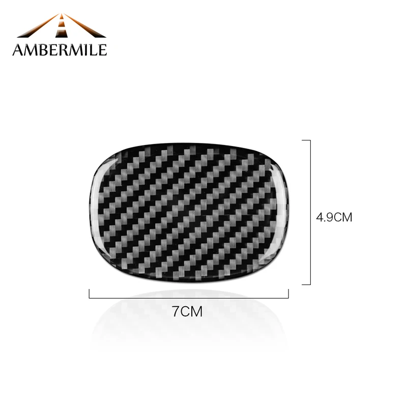 AMBERMILE, 2 шт., наклейки для салона автомобиля из углеродного волокна, ручки для сиденья, накладка, наклейки для Mini Cooper F55 F56, аксессуары для автомобиля, Стайлинг