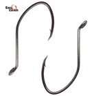Рыболовные крючки из высокоуглеродистой стали, 20 шт.лот, черные, с широким зазором, для ловли сома, Размеры 1, 4, 6, 8, 10, 8832, 10, 20, 40