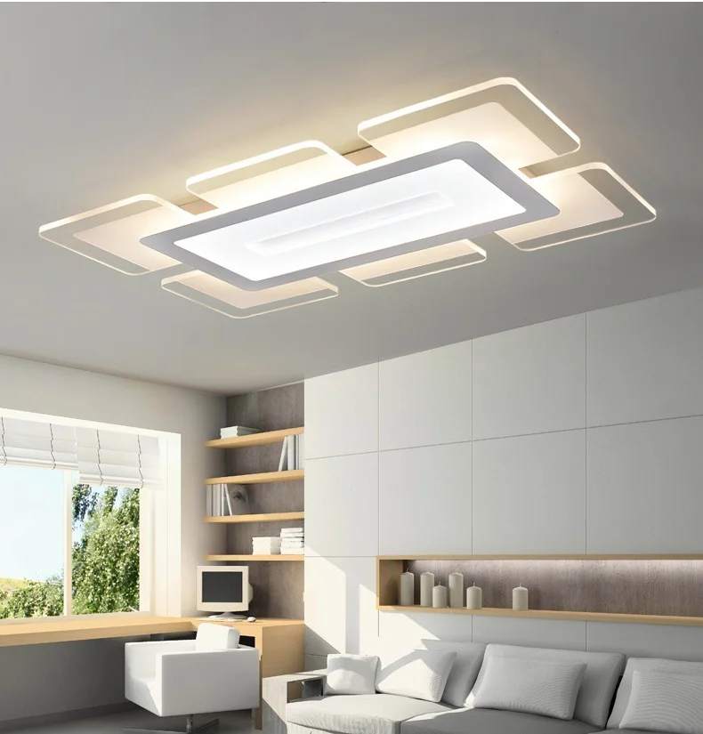 Modern LED Ceiling Light Rectangular and Square Living Room Acrylic Creative Bedroom lamp AC110-240V | Освещение