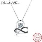 Женское Ожерелье с сердцем BLACK AWN, серебро 925 пробы, ювелирное изделие P070