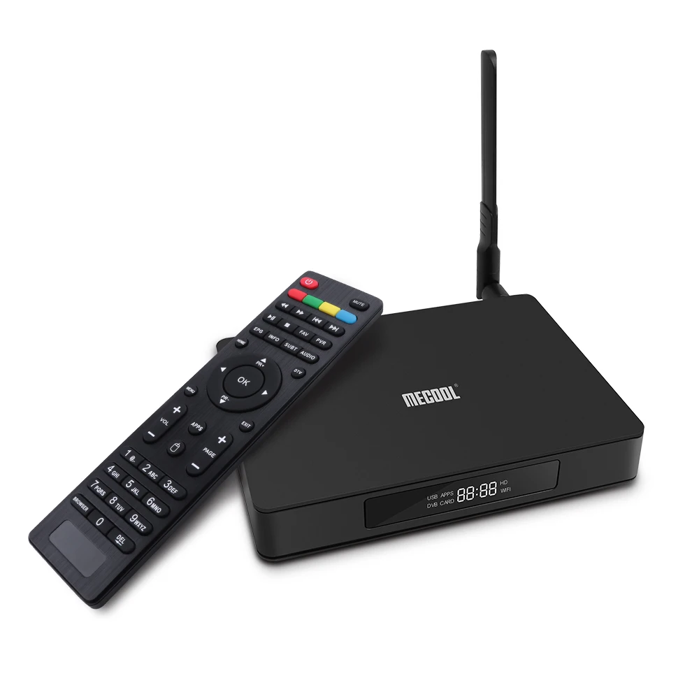 ТВ приставка MECOOL K6 Android 7 0 DVB S2/T2/C Hisilicon четырехъядерный 2 ГБ/16 ГБ 4K H.265 медиаплеер