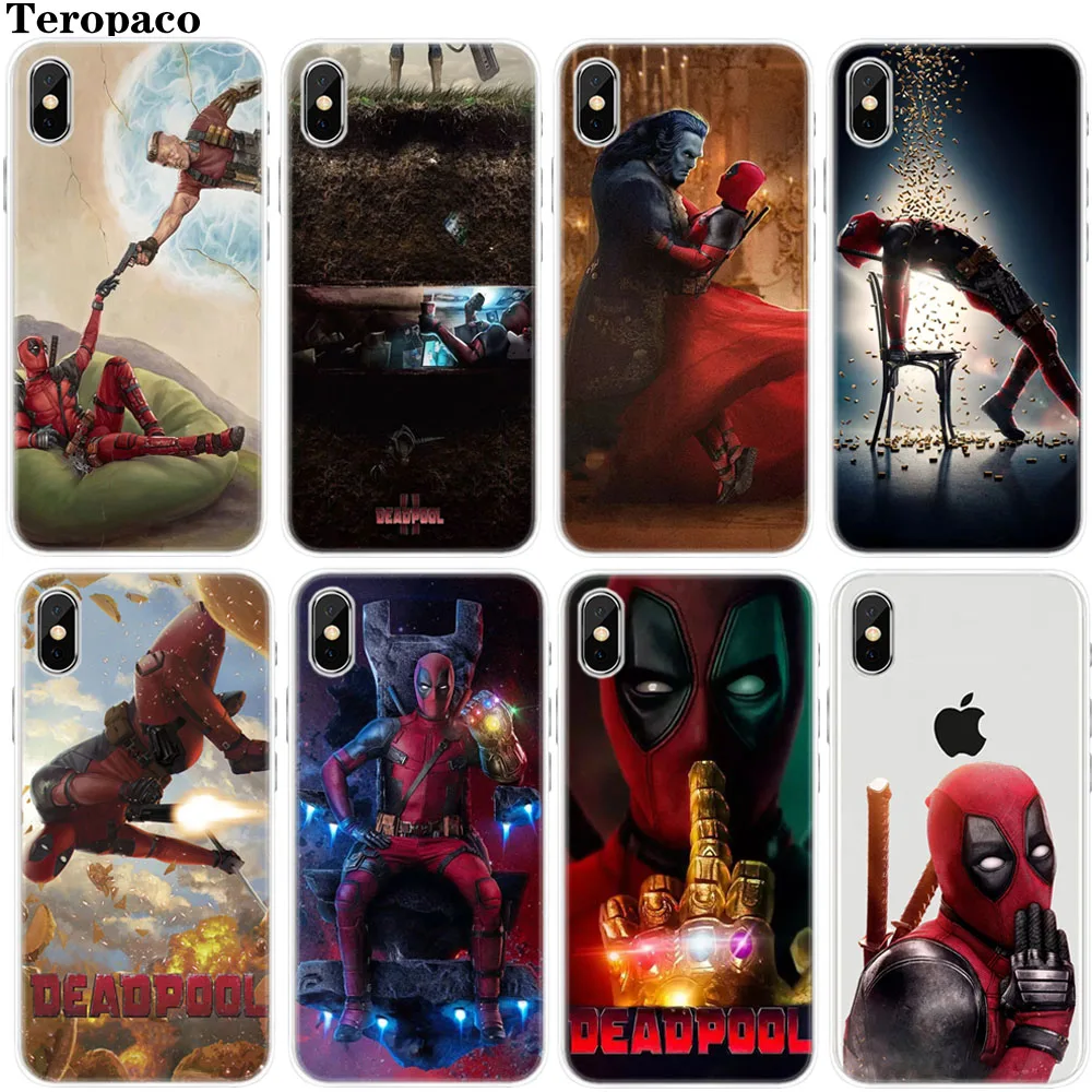 Deadpool Super Cool Cute Soft TPU Silicone Case Cover For Apple iphone X XR XS Max 5 5S SE 6 6S 6Plus 7 7Plus 8 8Plus |