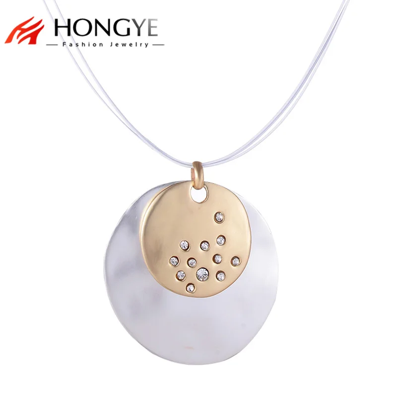 

HONGYE 2023 Newest Design Moon Round Romantic Women's Pendant Necklace Vintage Bohemian Fashion Jewelry Wholesale Agent