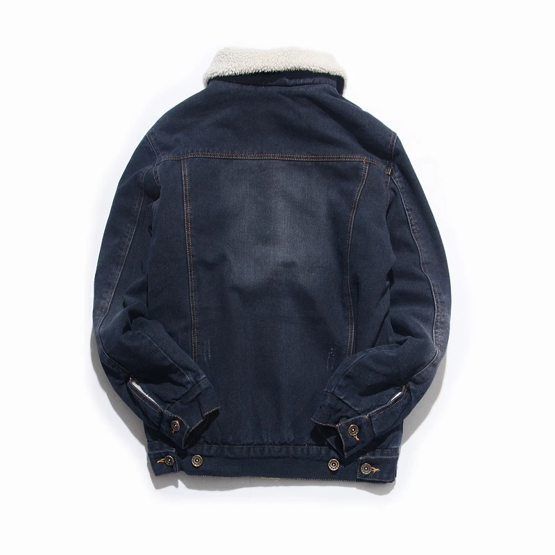 Leappls 2018 winter jacket men/women/Couple Thick wool liner mens denim Outerwear tops jaqueta masculina Coats brand clothing | Мужская