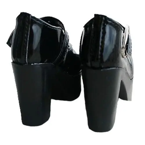 

[wamami] 55# Black 1/4 MSD DOD BJD Dollfie High Heels Leather Shoes
