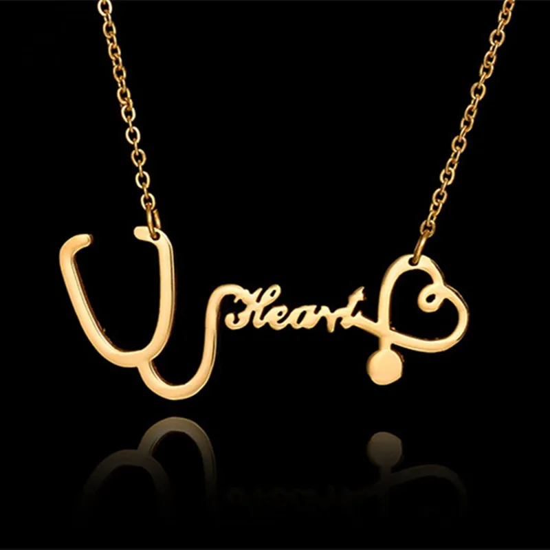Горячая Распродажа Женская цепочка из нержавеющей стали|stethoscope necklace|female necklacesdrop