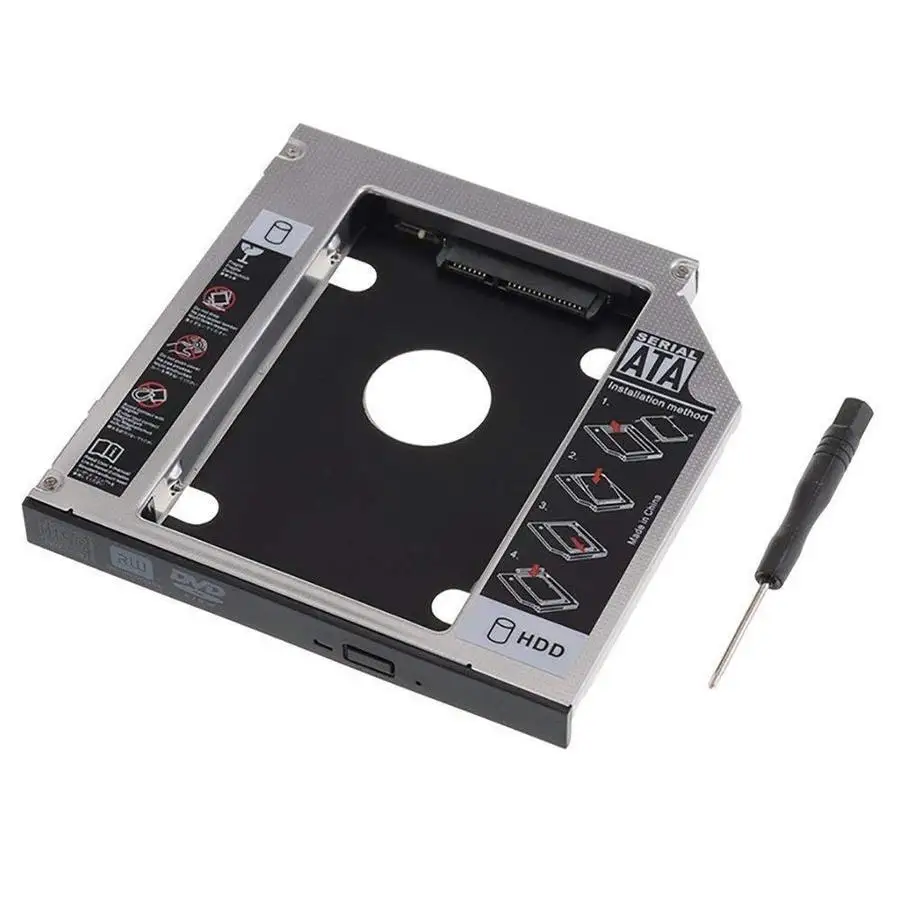 100 шт. wholesaleUniversal 12 7 мм SATA 2nd SSD HDD жесткий диск Caddy для DVD ROM CD Optical Bay шт.|Компьютерные