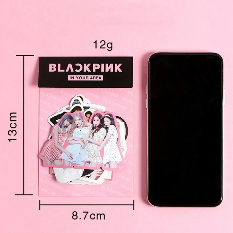 1 упаковка blackчерно-Розовые наклейки JISOO JENNIE ROSE LISA бумажные канцелярские наклейки для фанатов коллекция подарок