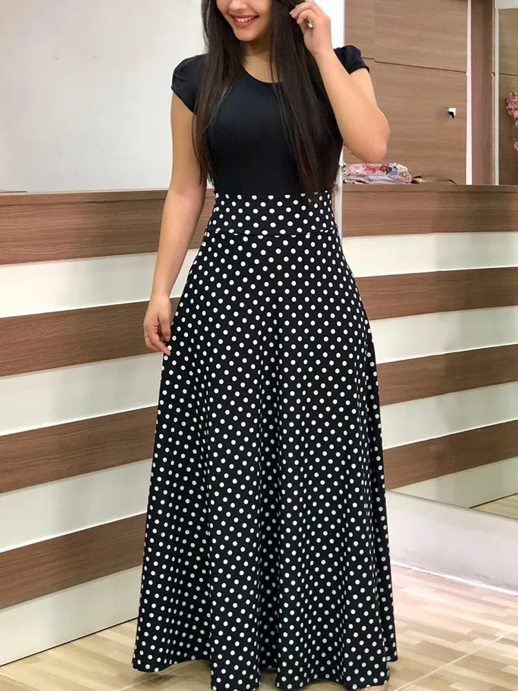 BLACK Женская одежда многоцветное цветочное длинное короткое платье с цветочным принтом летнее женское элегантное Макси Вечернее Платье Женское Vestidos - Цвет: BLACK