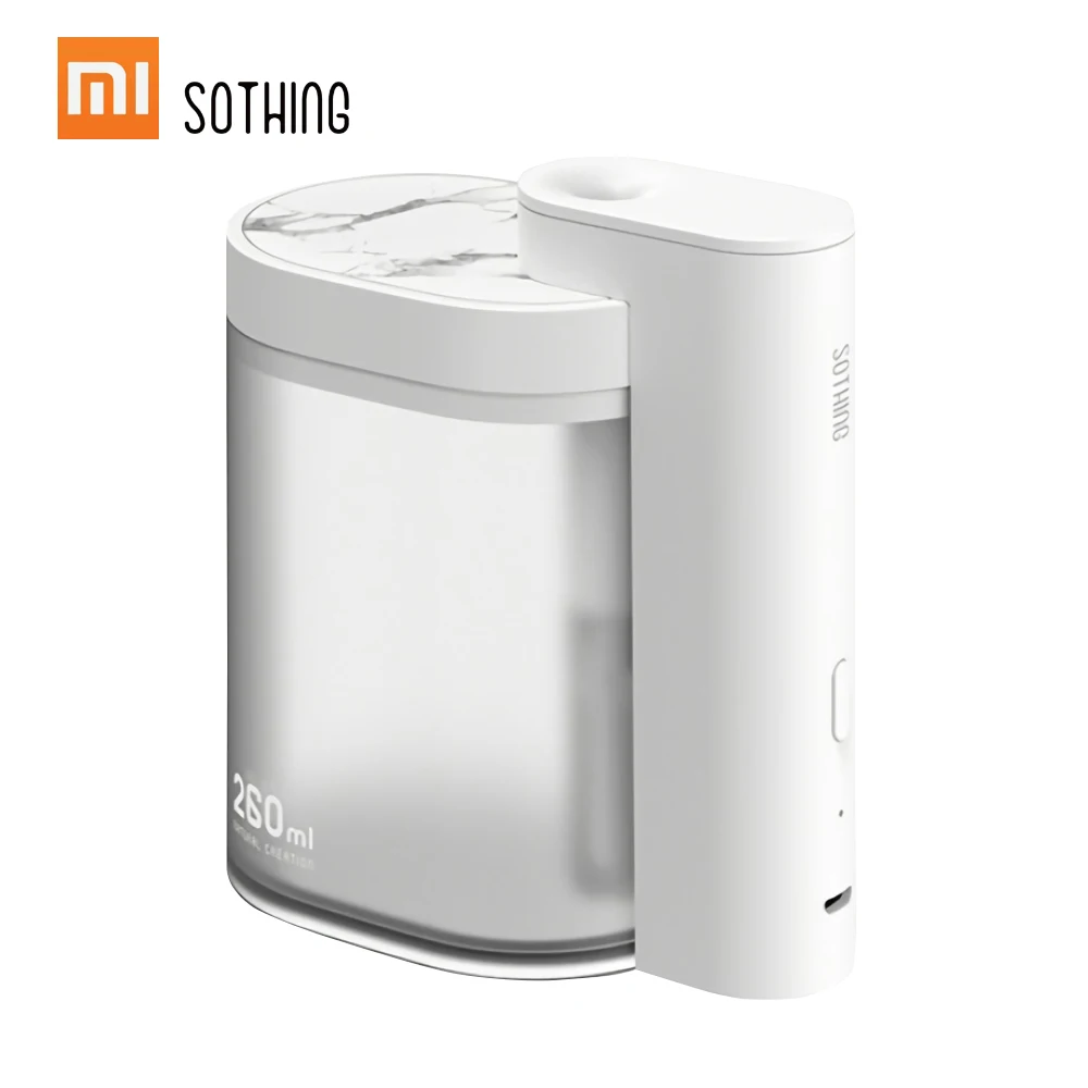 Xiaomi Mijia Sothing увлажнитель воздуха бытовой Настольный бесшумный очиститель воздуха геометрический Электрический распылитель воды зарядка через usb 260 мл - Цвет: Белый