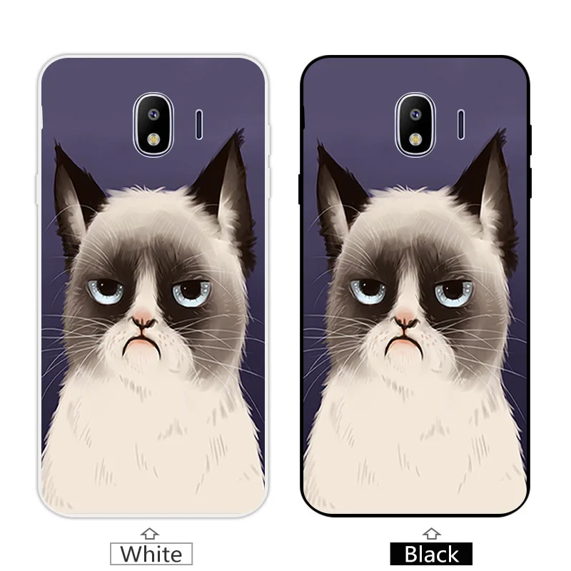 Задняя крышка для Fundas Galaxy J4 2018 J400 Coque Marbles Capa чехол 5 дюймов Samsung SM-J400F черный матовый