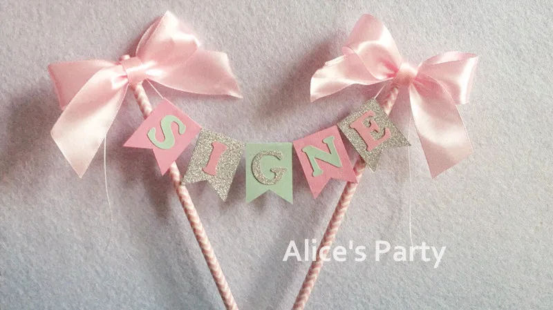 Персонализированный детский Топпер для торта девочек баннер на вечеринку в