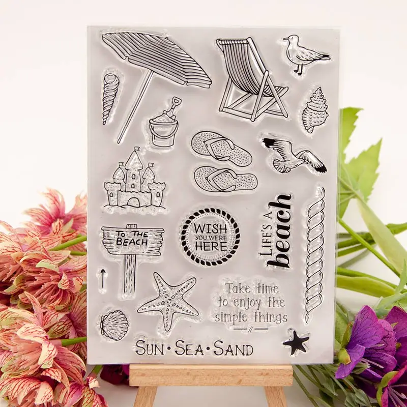 transparent clear stamps scrapbook DIY Photo card account rubber for scrapbooking 1425 | Канцтовары для офиса и дома