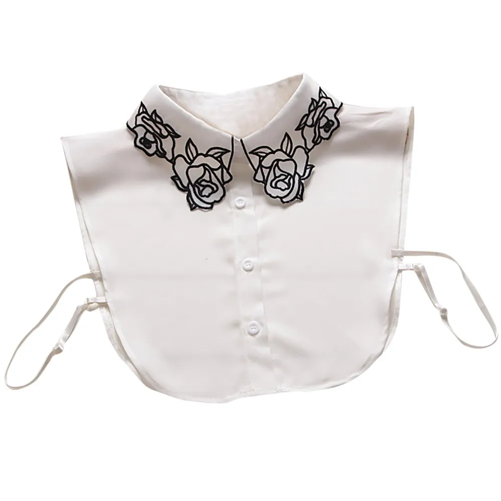 Для женщин аппликация вырос новый блузка с ложным воротником одежда рубашка