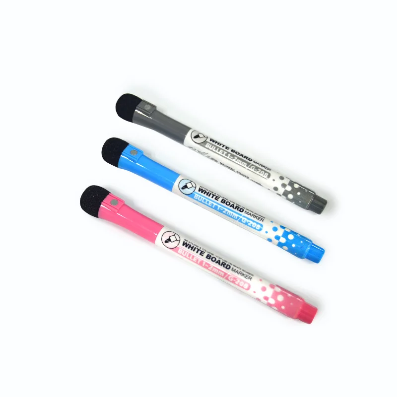 

Kids Magnetic White Board Pens 3 PCS/Lot Erasable Whiteboard Marker Red Blue Black Color Pen