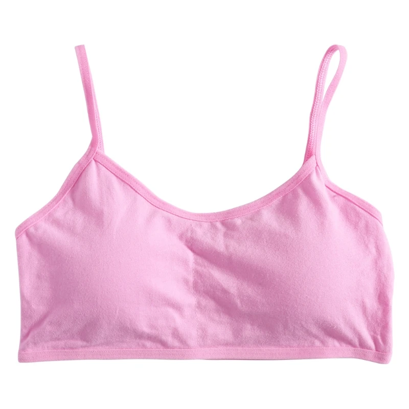 

Young Girls Solid Soft Cotton Bra Puberty Teenage Breathable Underwear Kid Cloth