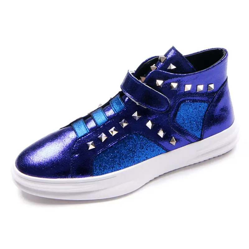 Мужские кожаные туфли CuddlyIIPanda повседневные на плоской подошве в стиле панк с