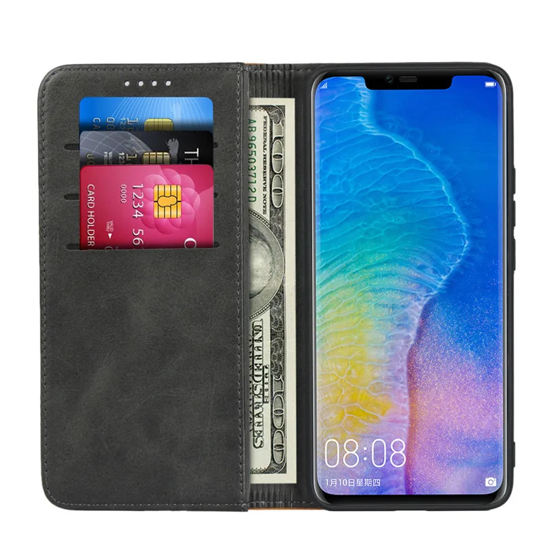 Модный Магнитный кожаный флип чехол для Huawei Mate 20 Pro оболочка аксессуары книжка