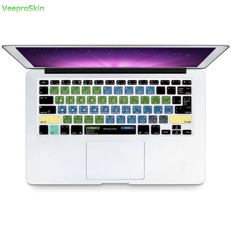 Защитный чехол для клавиатуры Macbook Air Pro Retina силиконовый защитный с клавишами