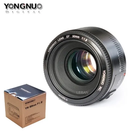 YONGNUO объектив YN50mm f1.8 YN EF 50mm f/1 8 AF YN50 диафрагма Автофокус для Canon EOS 60D 70D 5D2 5D3 600d DSLR