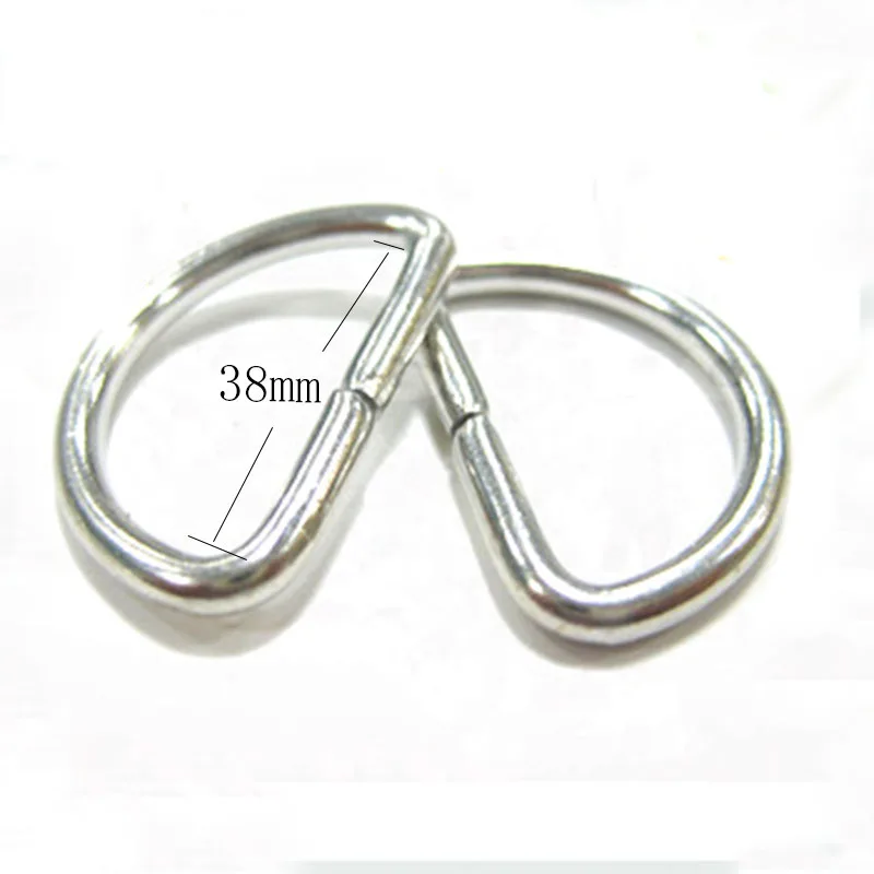 1 1/2 дюймовые сварные D-образные кольца никелированные упаковка из 30