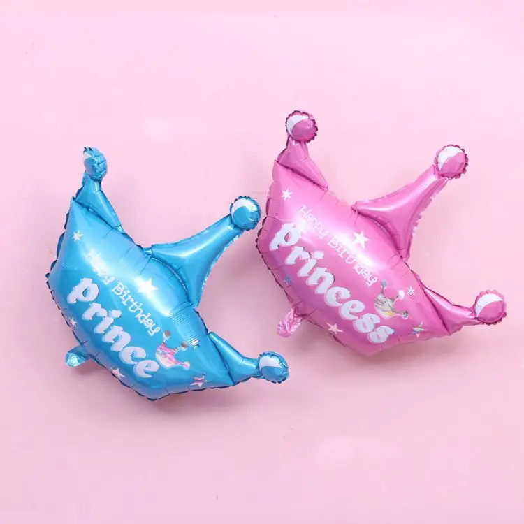 Горячая новинка средняя синяя Корона алюминиевый гелиевый воздушный шар детский