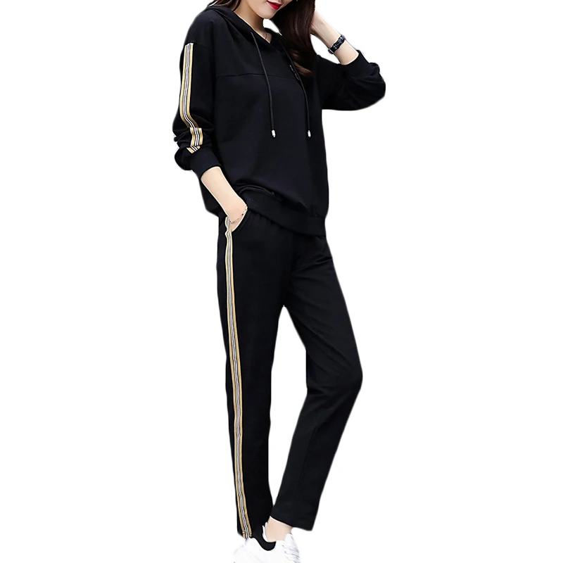 Женский трикотажный комплект из двух предметов спортивные комплекты больших