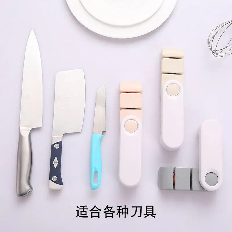 Multi-function Household Thickness Dual-slot Dual-use Rotary Quick Hone Stone Sharpener Folding Kitchen Supplies | Дом и сад