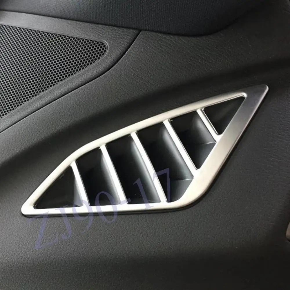 ABS Хромированный передний вентиляционный открытый кожух выхода воздушного кондиционера для приборной панели Dash Bezel Garnish Frame подходит для Mazda 3 2014-2017 Аксессуары вкл.