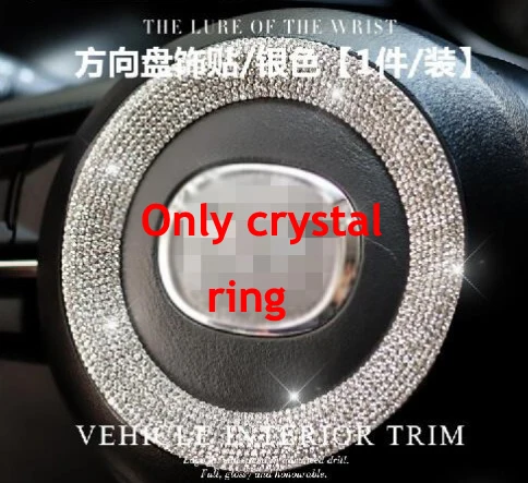 Mazda Steering ring Эмблема на руль, логотип, стразы, наклейки на автомобиль, значок, наклейки для автомобиля, Стайлинг для hyundai IX35 Verna Elantra Sonata - Название цвета: Mazda Steering ring