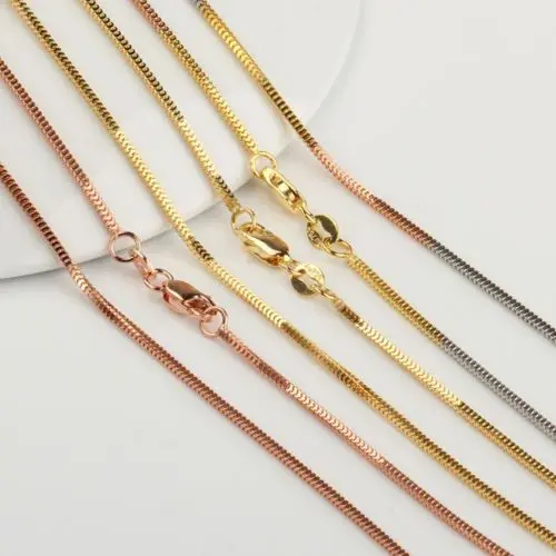 Женское ожерелье с цепочкой В миланском стиле 18 К желтое золото 20 дюймов| |