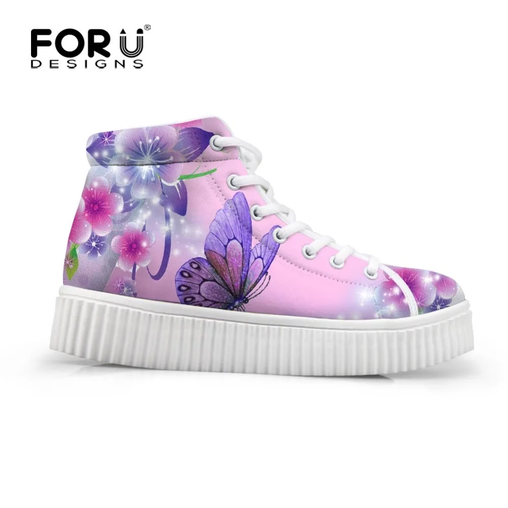 FORUDESIGNS/Новинка 2018 года Женская обувь на плоской платформе Милая парусиновая с