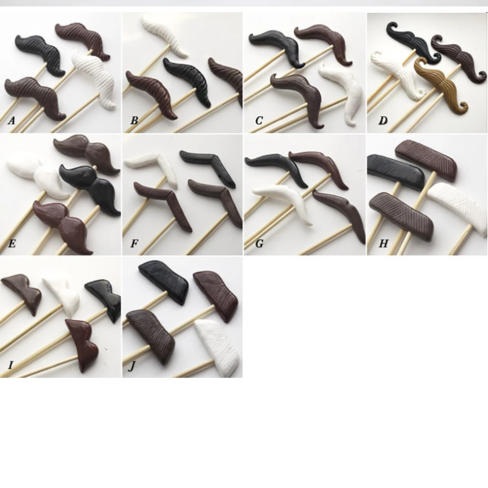 Набор из 4 шт. реквизит для Фотокабины свадьбы/вечерние Полимерная глина Усы на