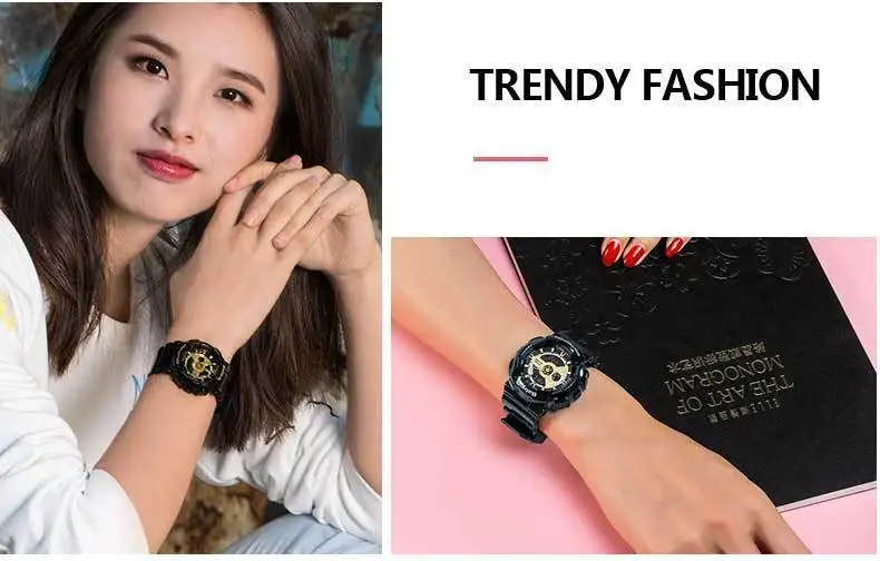 Casio спортивные часы baby-g серии спортивные водонепроницаемые женские часы оранжевого цвета с резиновым ремешком BA-110SN-4A женские часы известного бренда