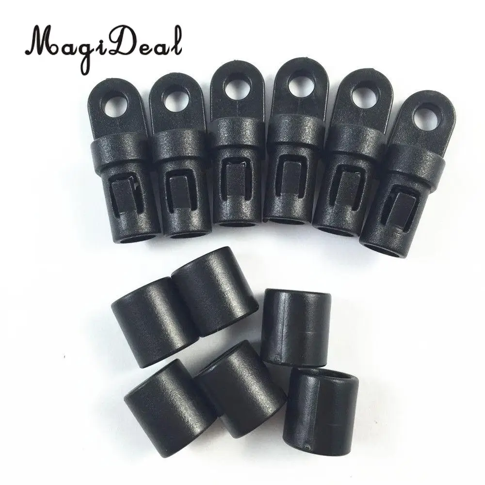 MagiDeal Горячие универсальные 6 шт./лот черный B форма банджи крючки шнур