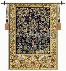 

Belgium William morris works tree of life home textile Jacquard fabric product tapestry wall hangings Happy fortune tree decorat