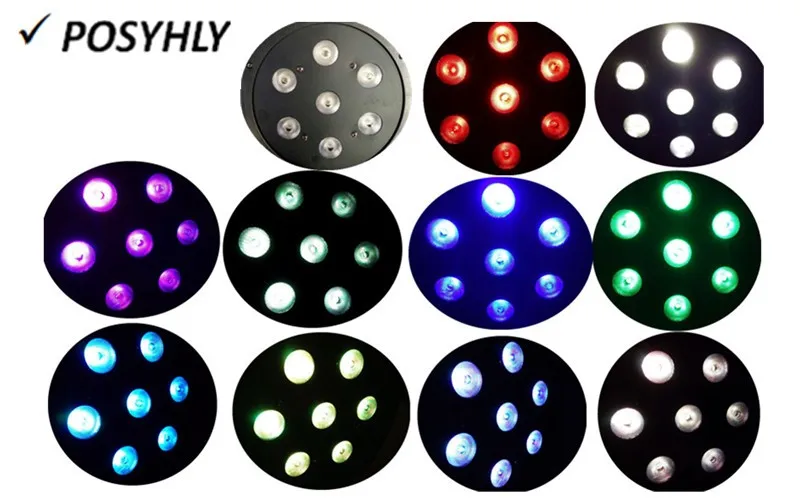 40 шт/7X10W led Par огни RGBW 4в1 плоский par dmx512 сценические профессиональное dj