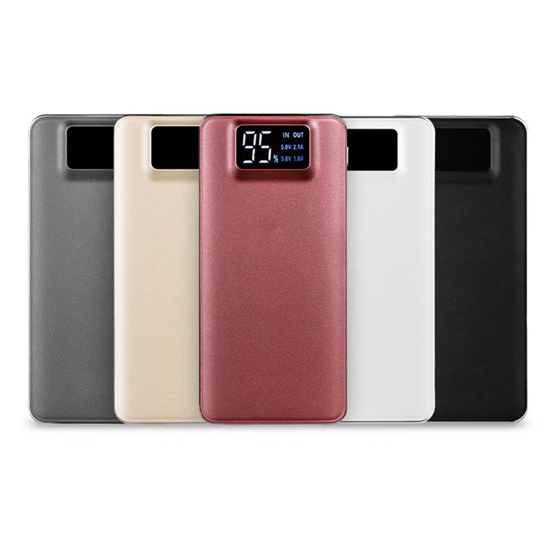 Портативный 20000 мАч Power Bank Dual USB 2.1A быстрой зарядки светодиодный дисплей для iPhone