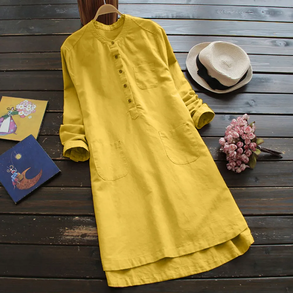Винтажное женское платье большого размера однотонное летнее Хлопковое с