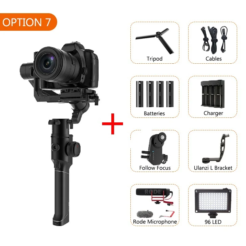 w L led rode mic Gudsen Moza Air 2 карданный 3-осевой стабилизатор для карманных видеокамер Blackmagic 4k BMPCC sony A7S A7R3 GH5 DSLR Камера VS DJI Ronin S Moza Air2 - Цвет: w L led rode mic